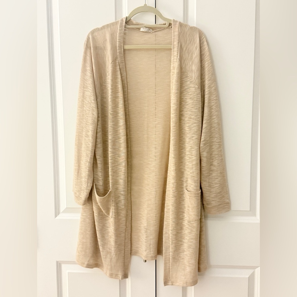 Elesol Knit Buttonless Cardigan Sweater. Long, Lightweight, & Stretchy! XXL